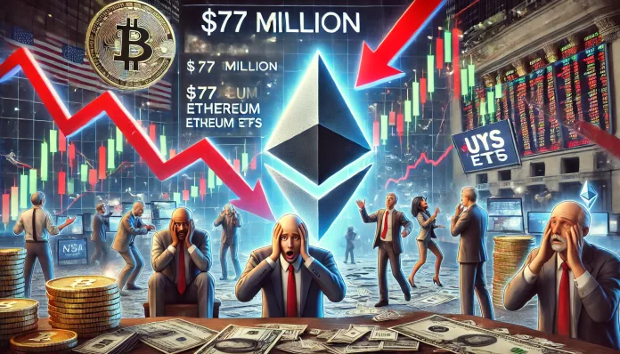 กองทุน Ethereum ETFs สหรัฐฯ เงินไหลออกกว่า 77 ล้านดอลลาร์สหรัฐฯ! เกิดอะไรขึ้น?