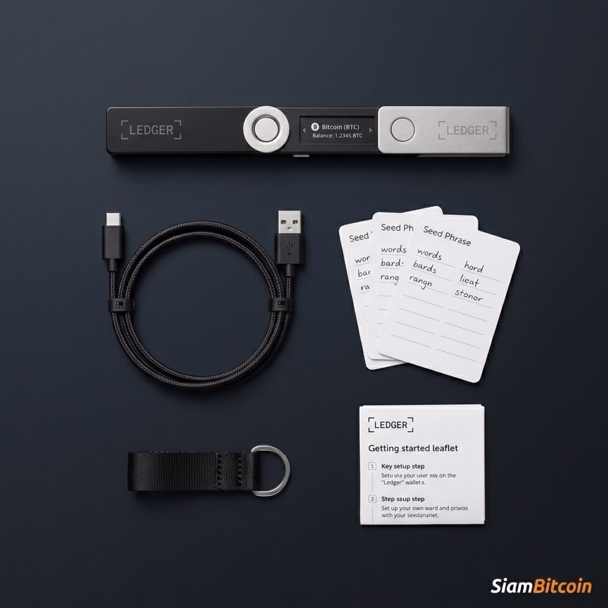 ในกล่อง Ledger Nano X - อุปกรณ์ครบชุด