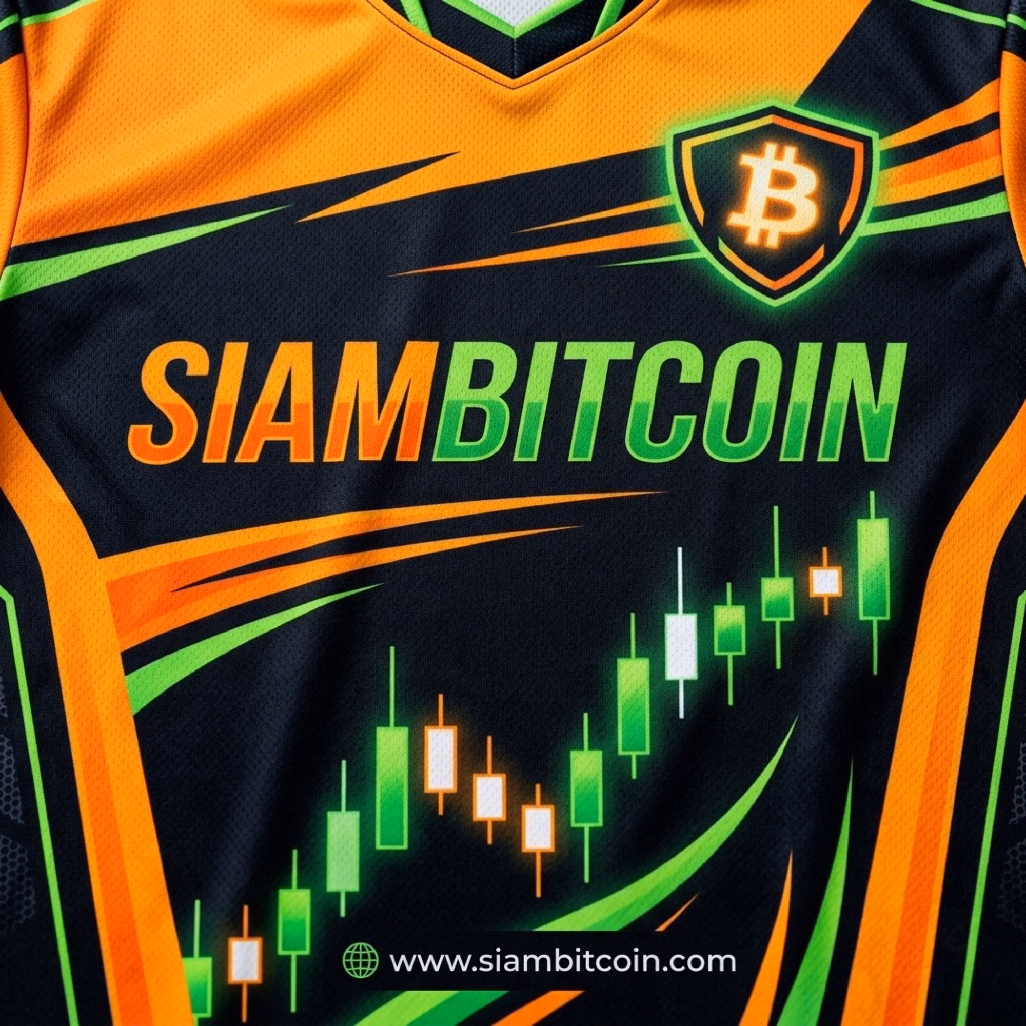 รายละเอียดงานพิมพ์เสื้อ SiamBitcoin Athlete Trader