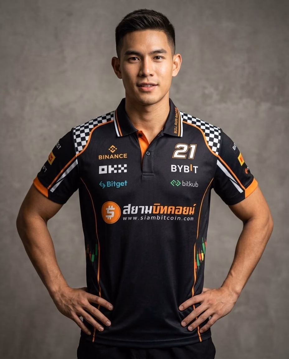 เสื้อโปโล SiamBitcoin "Bull Run Racing" #21 — Limited Edition - Image 4